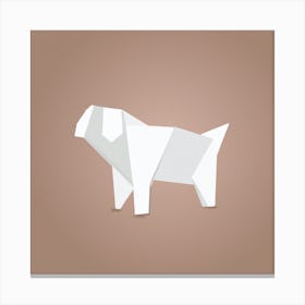 Origami Dog Canvas Print