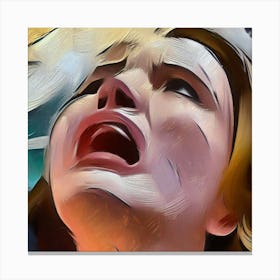 Crying Woman Canvas Print