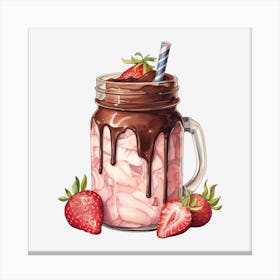 Chocolate Milkshake Canvas Print