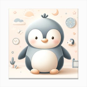 Plushy Penguin Canvas Print