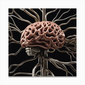 Brain With Wires 14 Canvas Print