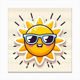 Sun Sticker Canvas Print