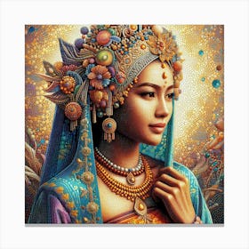 Javanese Lady Smilling Canvas Print