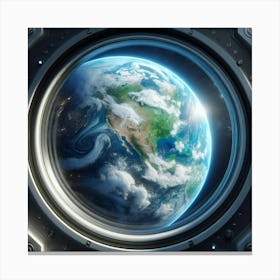 View Of Earth From Space Canvas Print