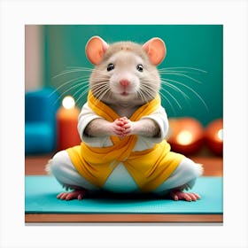 Rat In Yoga Pose Canvas Print