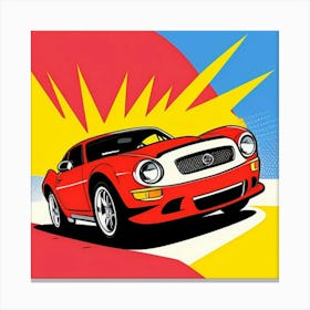 Dynamic Motion Graphics in Retro Pop Style Canvas Print