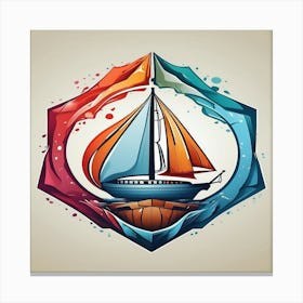 Sailboat Logo Canvas Print