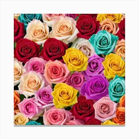 Colorful Roses 21 Canvas Print