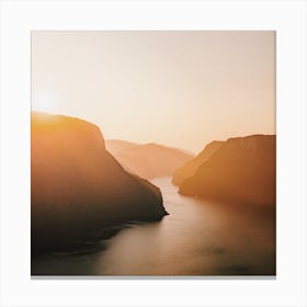 Warm Mountain Lake Canvas Print