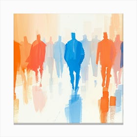 Group Of People Walking Canvas Print