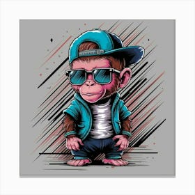 Hip Hop Monkey Canvas Print