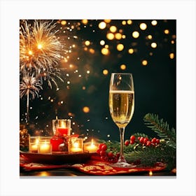 Toast To The New Year Canvas Print