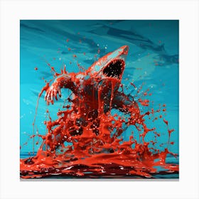Shark Splash Canvas Print
