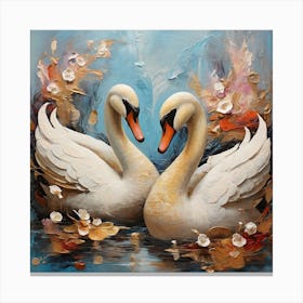 Swans 11 Canvas Print