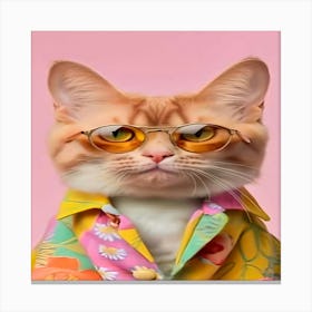 Hawaiian Cat Canvas Print