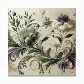 Botanical pattern 4 Canvas Print