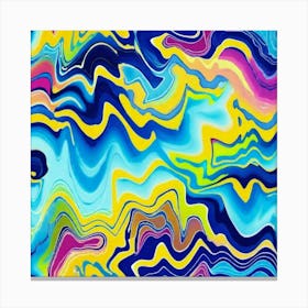 Color electrical waves Canvas Print