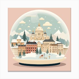 Salzburg Austria 4 Snowglobe Canvas Print