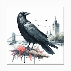 Raven from London Tower Canvas Print