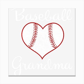 Grandma Vintage Baseball Grandma Canvas Print