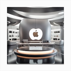Craft A Cinematic, Futuristic Mood For An Appledesigned Product, With A Focus On Sleek Lines, Metallic Accents, And A Sense Of Sophistication 1 Canvas Print