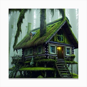 Abandoned House In The Forest Canvas Print