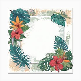 Tropical Frame Canvas Print