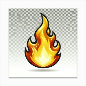 Fire Flame Icon Canvas Print