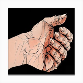 Broken Hand Canvas Print