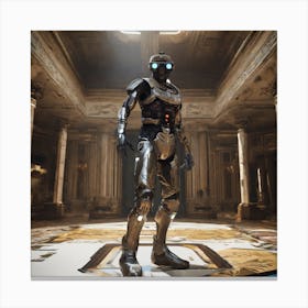 Robot In Space 9 Canvas Print