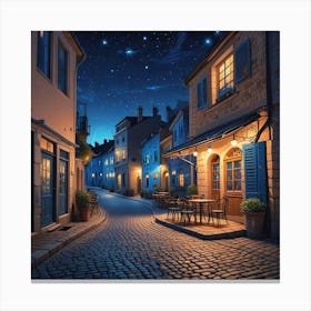 Cafe Terrace At Night (20) Canvas Print