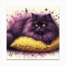 Purple Cat Canvas Print