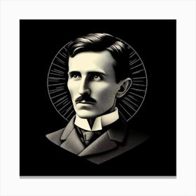 Tesla Portrait Canvas Print