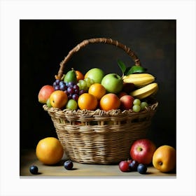 Basket Of Fruit 2 Canvas Print