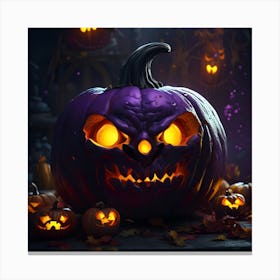 Halloween Pumpkins Canvas Print