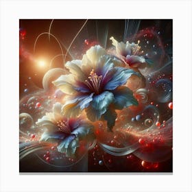 Abstract Flowers Canvas Print