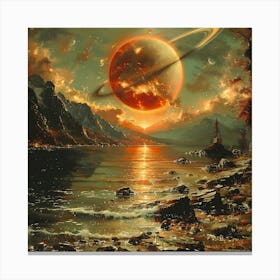 Saturn, Impressionism And Surrealism Canvas Print