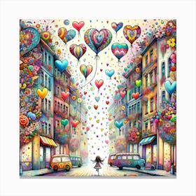 Heart Balloons Canvas Print