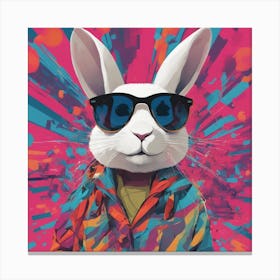 Bunny, New Poster For Ray Ban Speed, In The Style Of Psychedelic Figuration, Eiko Ojala, Ian Davenpo (3) Canvas Print