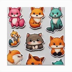 Foxes Canvas Print