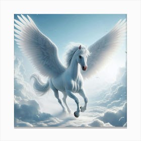 White Horse In The Sky Canvas Print