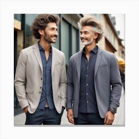 Two Men In Suits Canvas Print