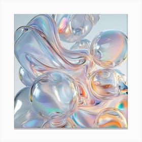 3D Rendering Of Bubbles Canvas Print