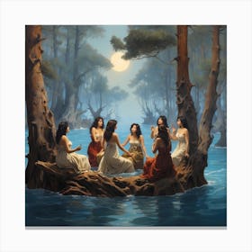 Women In The Woods Canvas Print