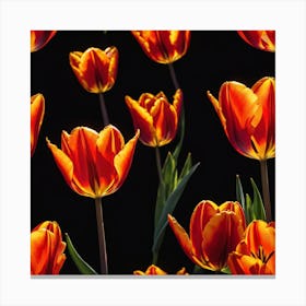 Orange Tulips 1 Canvas Print