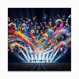 Colorful Music Notes 1 Canvas Print