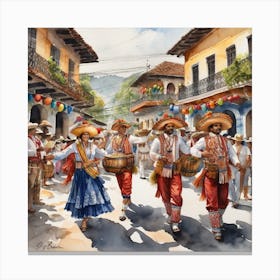 Mexican Dancers 8 Canvas Print