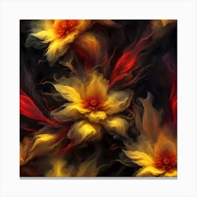 Flowing Daffodils Canvas Print