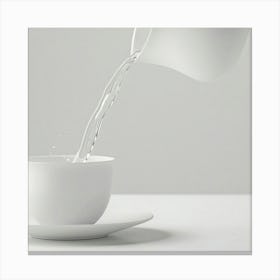 Pouring Water Into A Cup Canvas Print