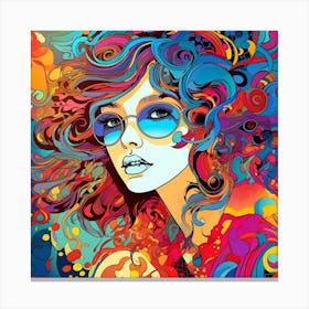 Psychedelic Girl Canvas Print